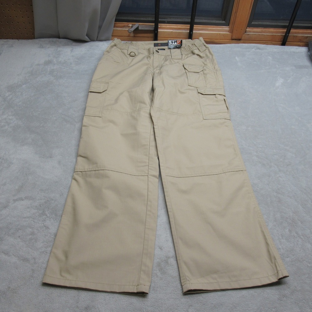 5.11 Pants Womens 16 Beige Regular Tactical‎ Cargo Elastic Waist Pockets NEW
